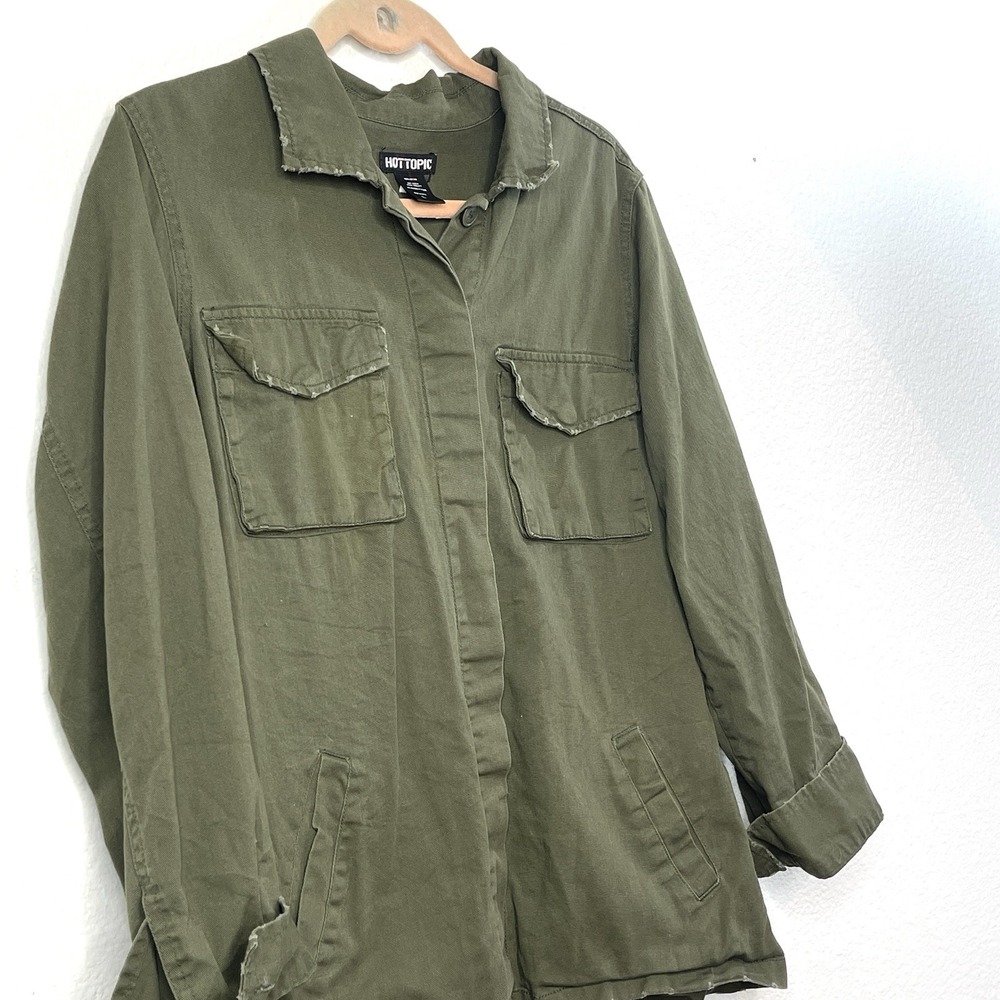 Hot Topic Hardcore Unicorn Womens Military Jacket  Size L Cute Goth Mall Goth‎ - Picture 5 of 13